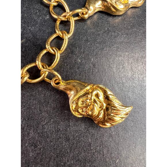Vintage Disney Seven Dwarfs Gold Tone Charm Bracelet 6.5” - Picture 11 of 16